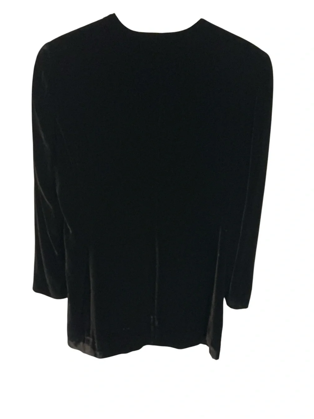 Dana Buchman Black Velvet Blazer Size 12 Elegant Career Jacket - Picture 3 of 7